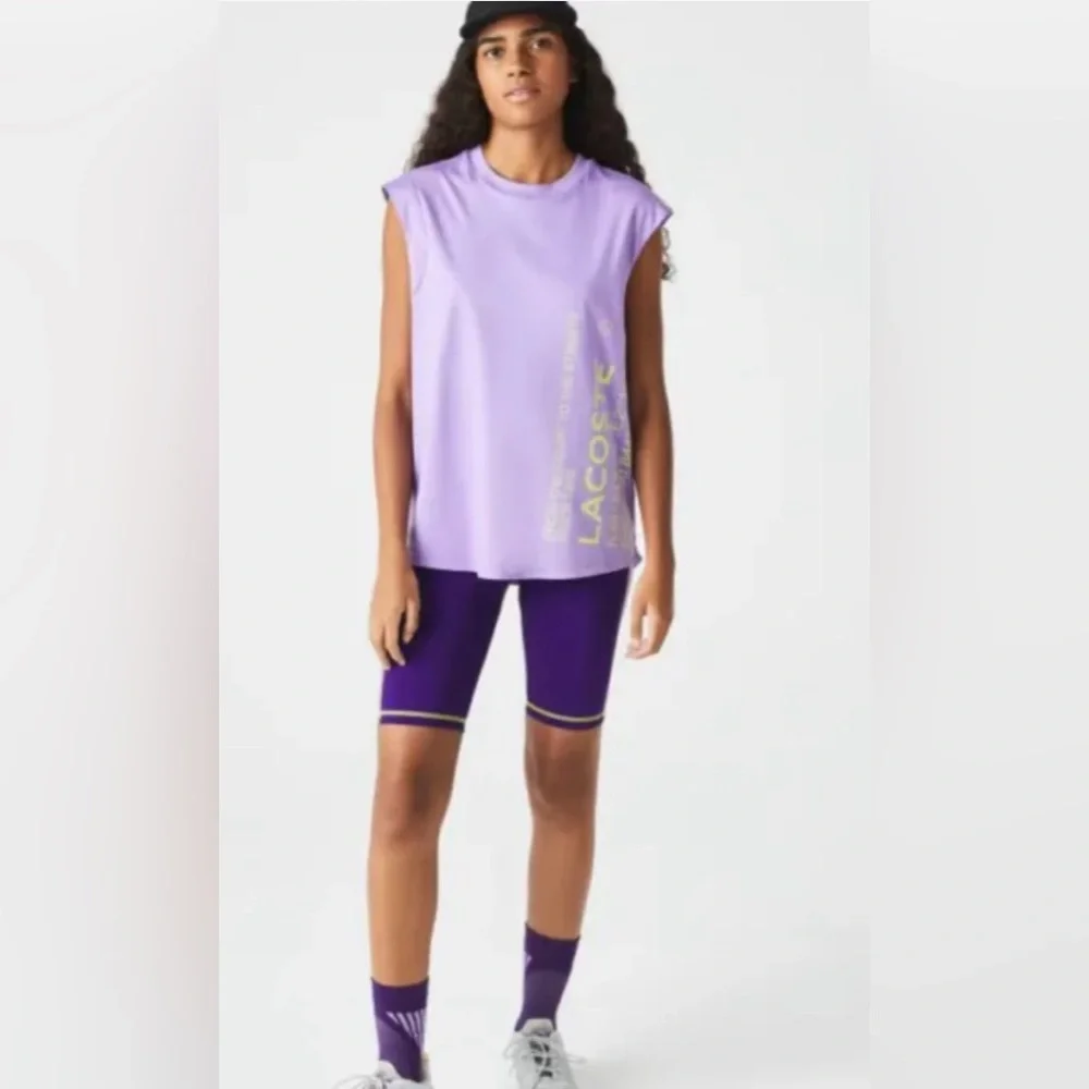 LACOSTE WOMEN’S SPORT LOOSE FIT BRANDED COORDINATE T-SHIRT - Picture 6 of 9